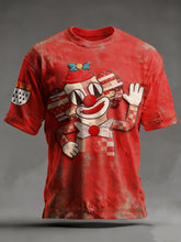 Herren Cologne Carnival Print Crew Neck T-Shirt